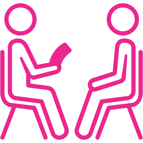 Interview Bookings icon (pink)