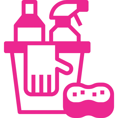 Residential & Commercial Cleaning icon (pink)